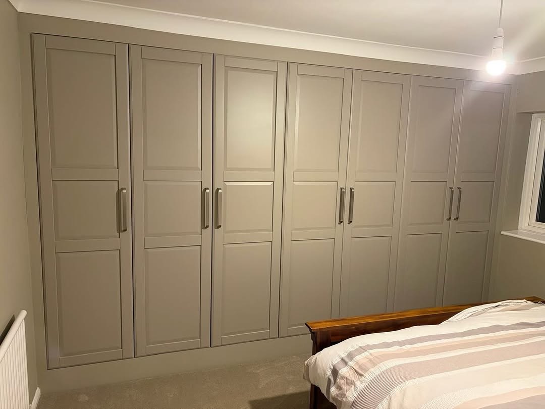 Fitted wardrobe upgrade with panelled fronts